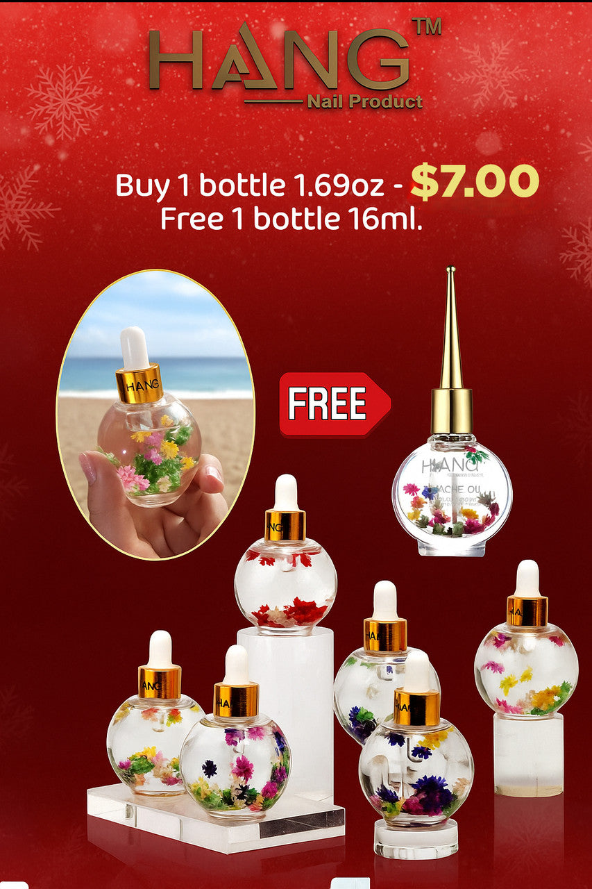HANG FLOWER CUTICLE OIL 50ML/1.69OZ + FREE 1 OIL 16ML - Mix Scents