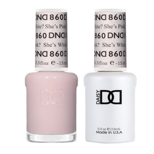 DND Duo Gel #860  She's White  She's Pink