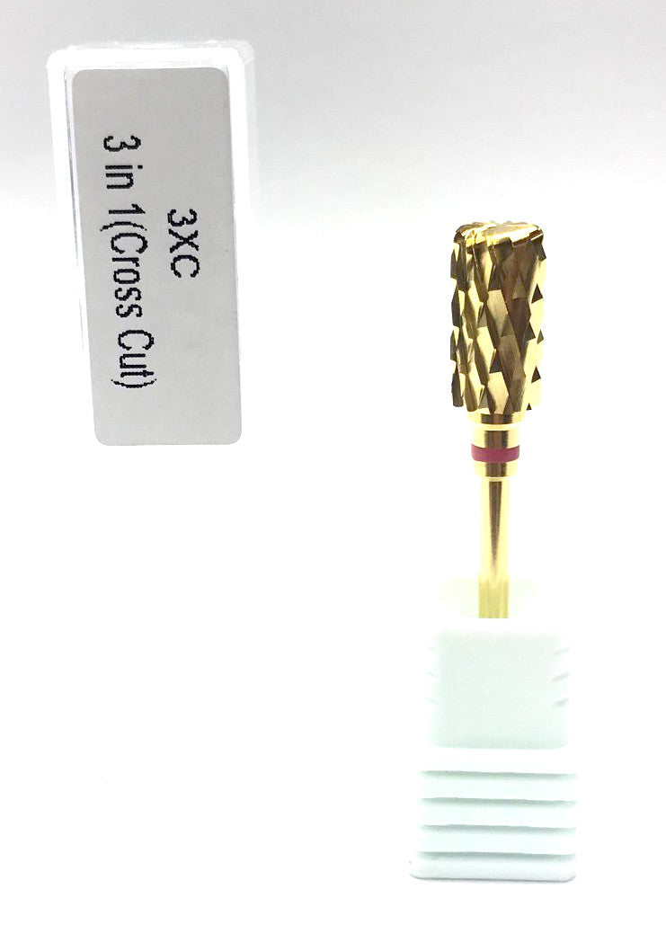 3/32 3in1 Carbide Bit Cross Cut - 3XC - Gold