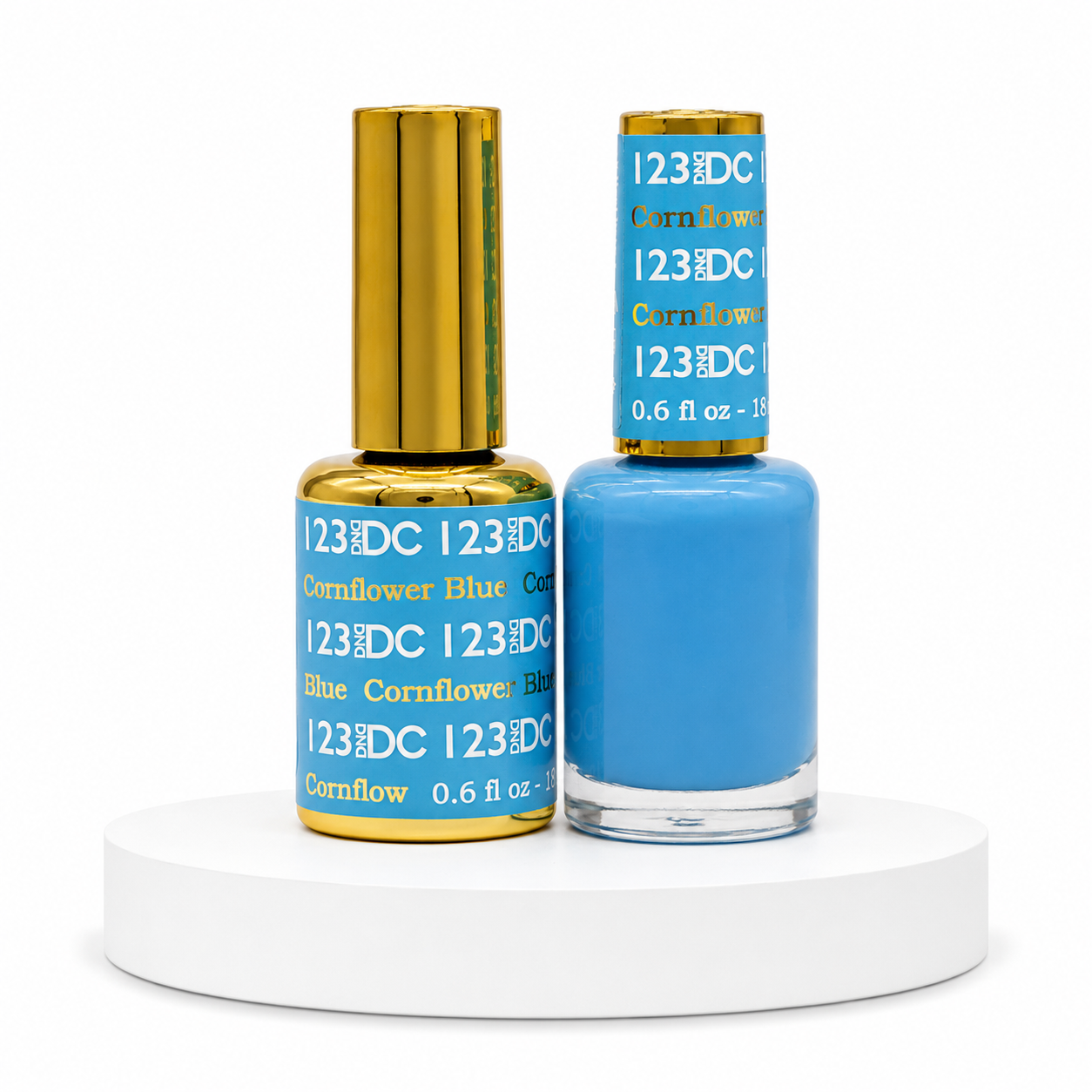 DND DC Duo Gel #123 CORNFLOWER BLUE