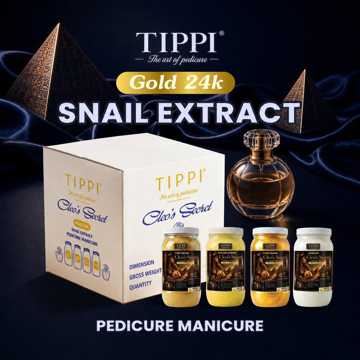 TIPPI Gold 24K Snail Extract 4-Step Pedicure (All Scents)