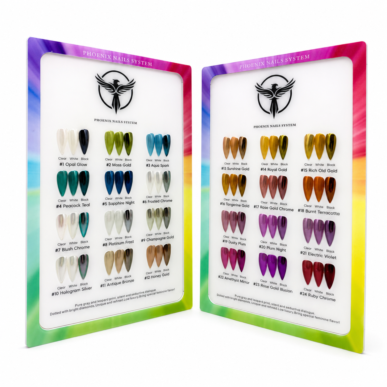 Phoenix Chrome Platinum Mirror Super Shine - Set 24 Colors (3G/each)