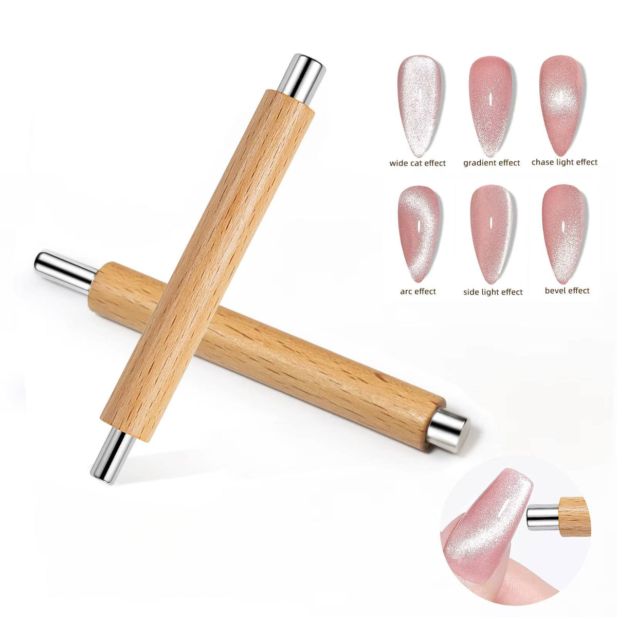 Wooden 2in1 Magnet Cateye