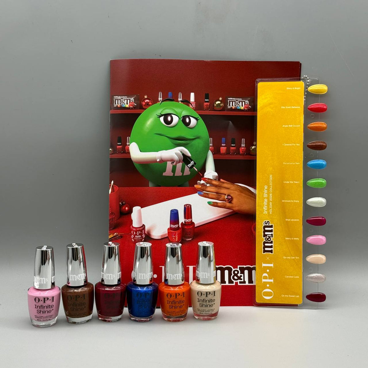 OPI Infinity Shine Sweeten Your Mani x M&M’s Holiday 2026, 12-Piece Display - INFINITE SHINE