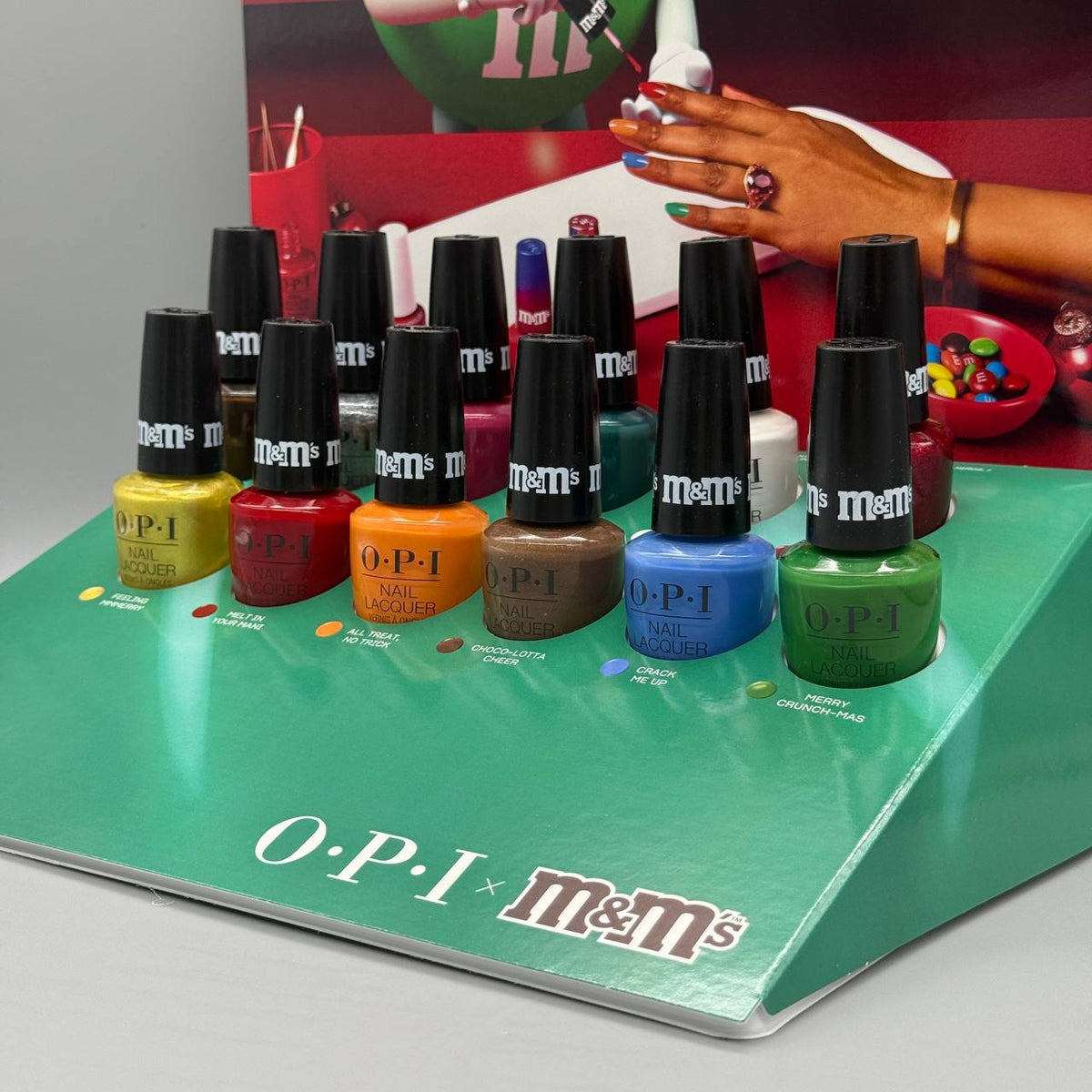 OPI Nail Lacquer Sweeten Your Mani x M&M’s Holiday 2026, 12-Piece Display - NAIL LACQUER OR REGULAR
