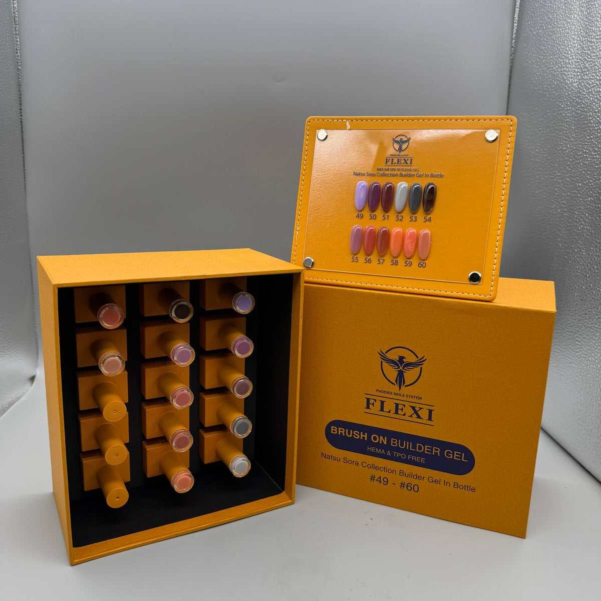 PHOENIX FLEXI Builder Gel (In Bottle) BIAB #49 - #60 colors - 20ml (Included Color Chart) - Natsu Sora Collection