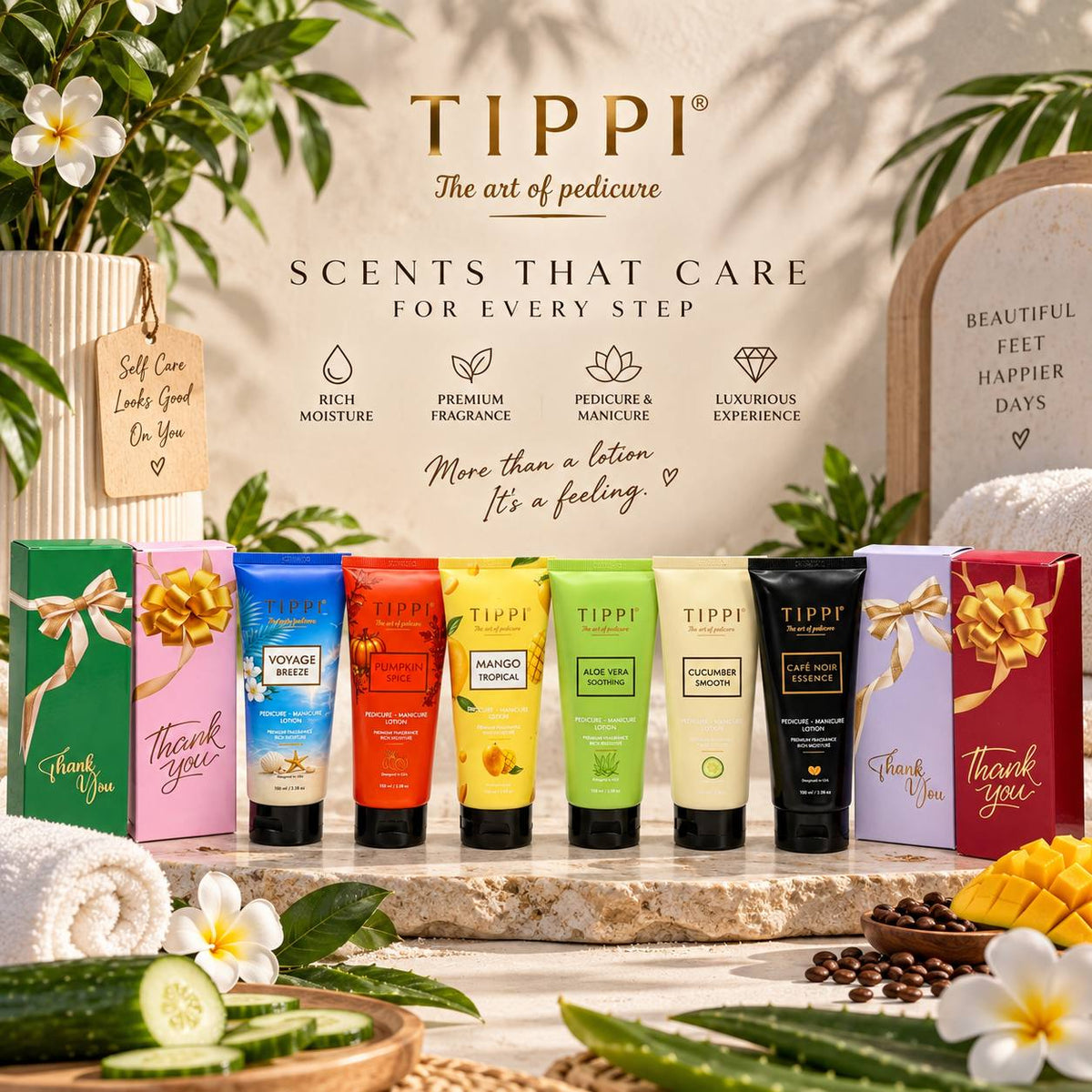 TIPPI Rich Moisture Lotion 100ml Case of 48pcs FREE Gift Box - BUY 3 GET 1 FREE