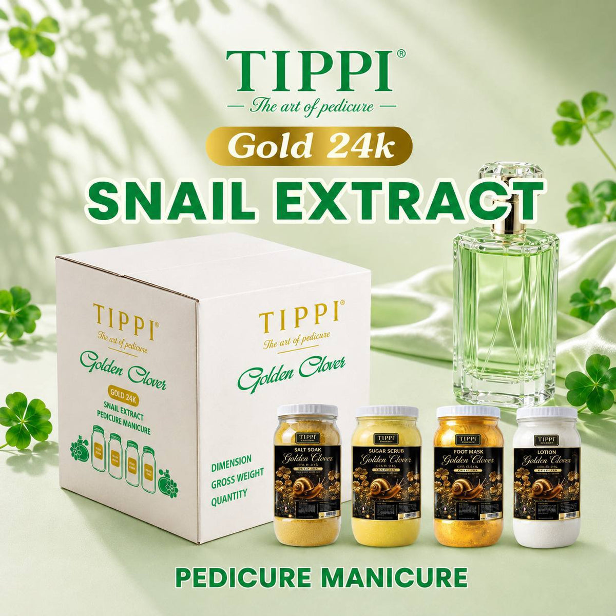 TIPPI Gold 24K Snail Extract 4-Step Pedicure (All Scents)