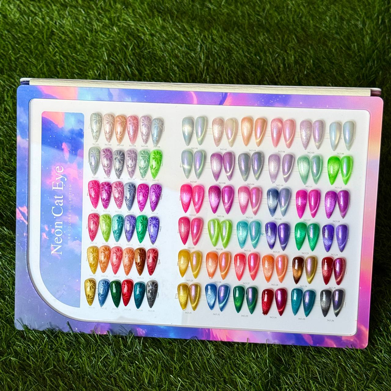 HANG Neon Cateye Gel 36 Colors 18ml + Free MICA RACK