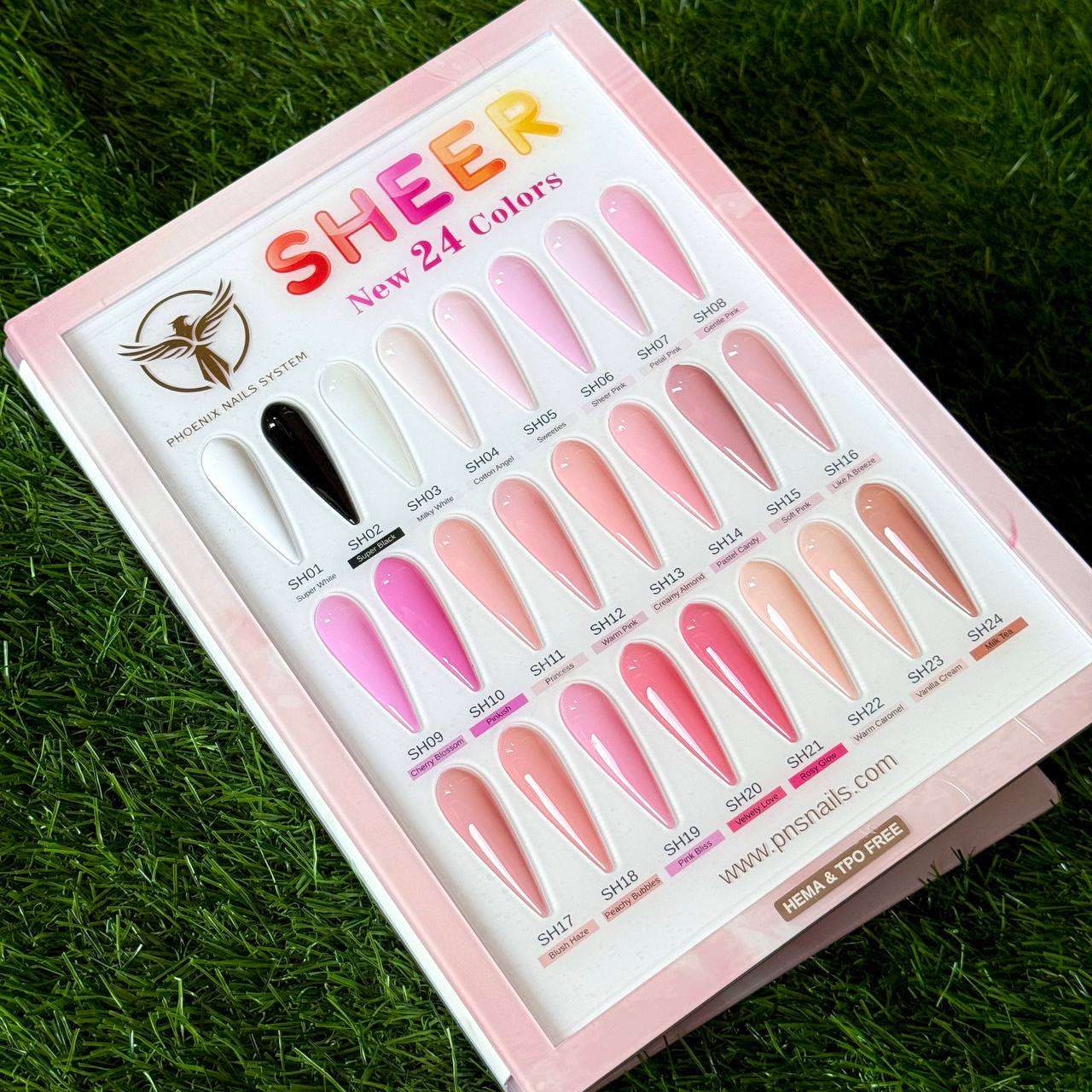 Phoenix Sheer Gel Collection 24 Colors - Free Extra 24 Gels + 1 Color Book + Vali