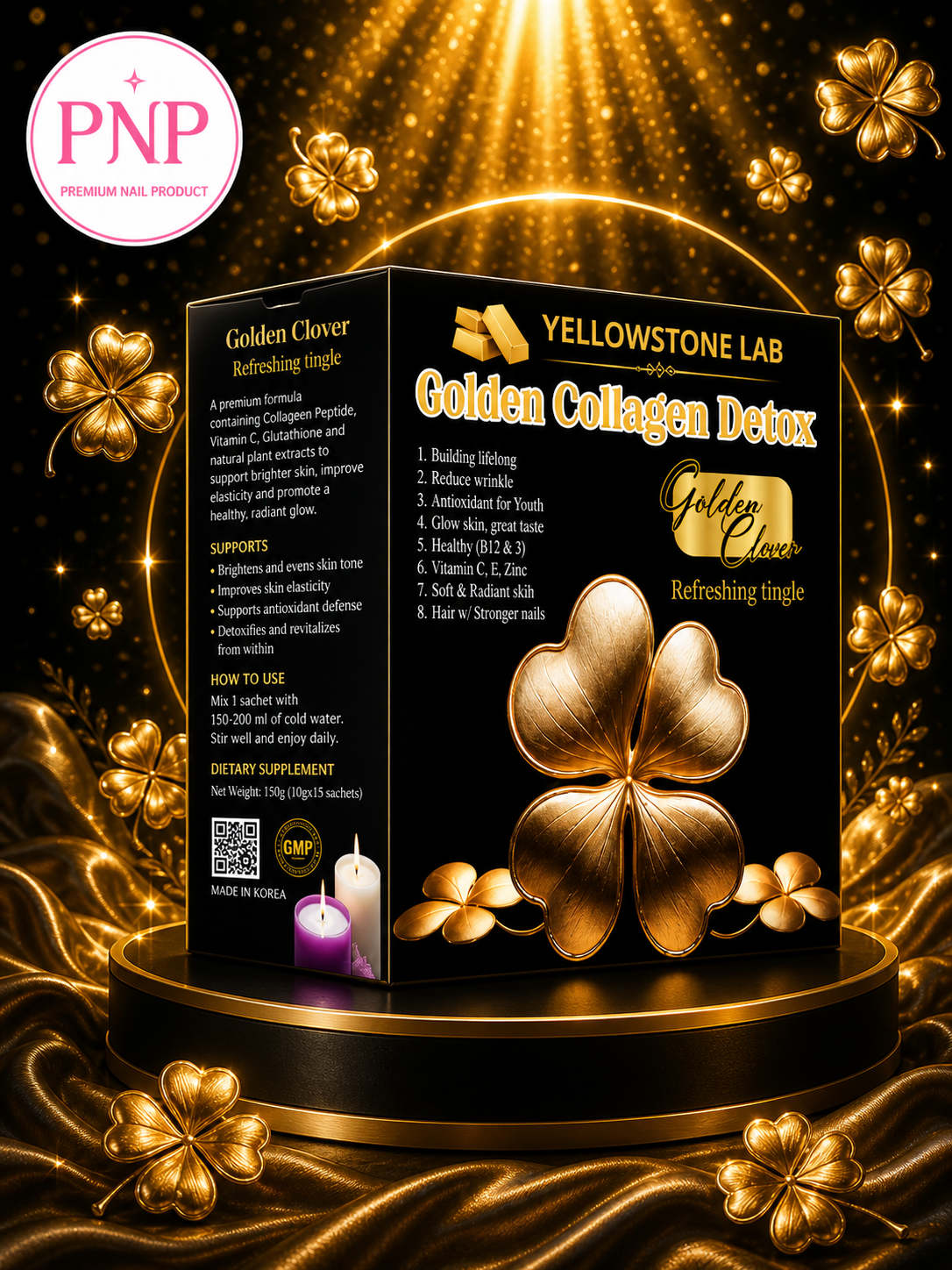 Yellow Stone Golden Collagen Detox 12 Steps - Golden Clover