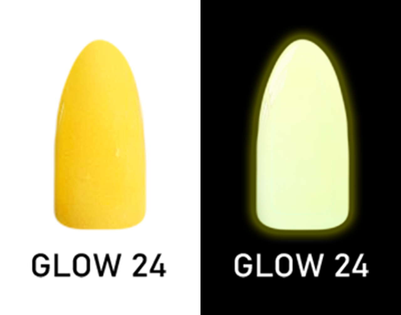 CHISEL ACRYLIC & DIPPING 2OZ - GLOW 24