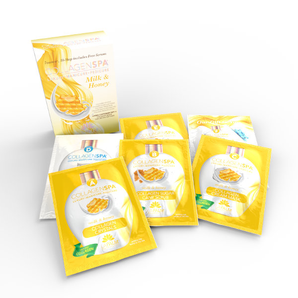 Lapalm Collagen Spa 10 Step with Pedi Kit - Milk Honey