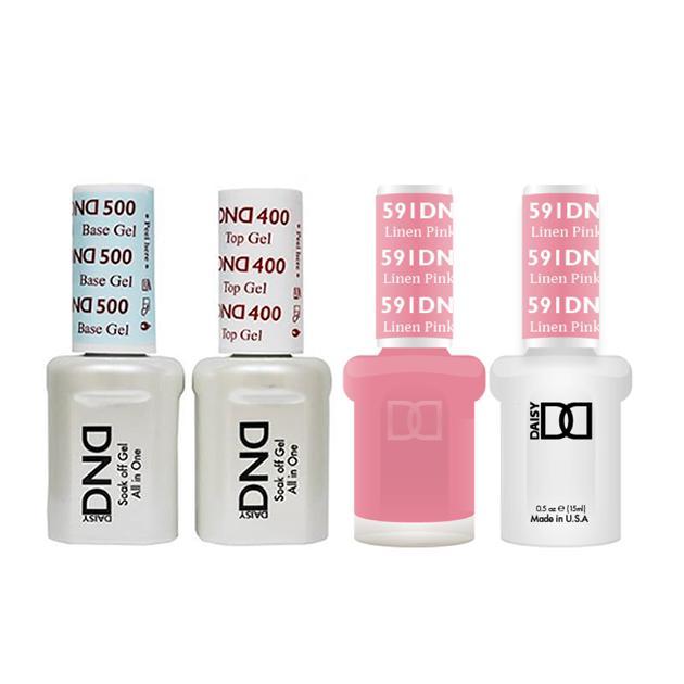 DND - Gel & Lacquer Combo - Linen Pink - #591