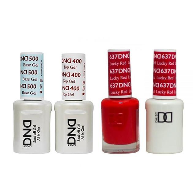 DND - Gel & Lacquer Combo - Lucky Red - #637