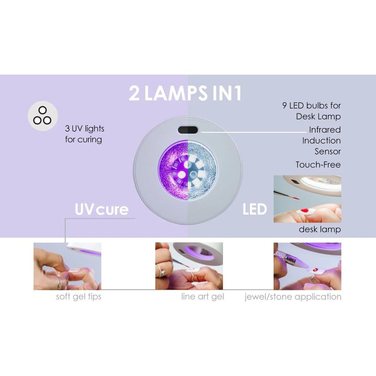 Kupa ManiPro Glo Duet UV/LED & Desk Lamp