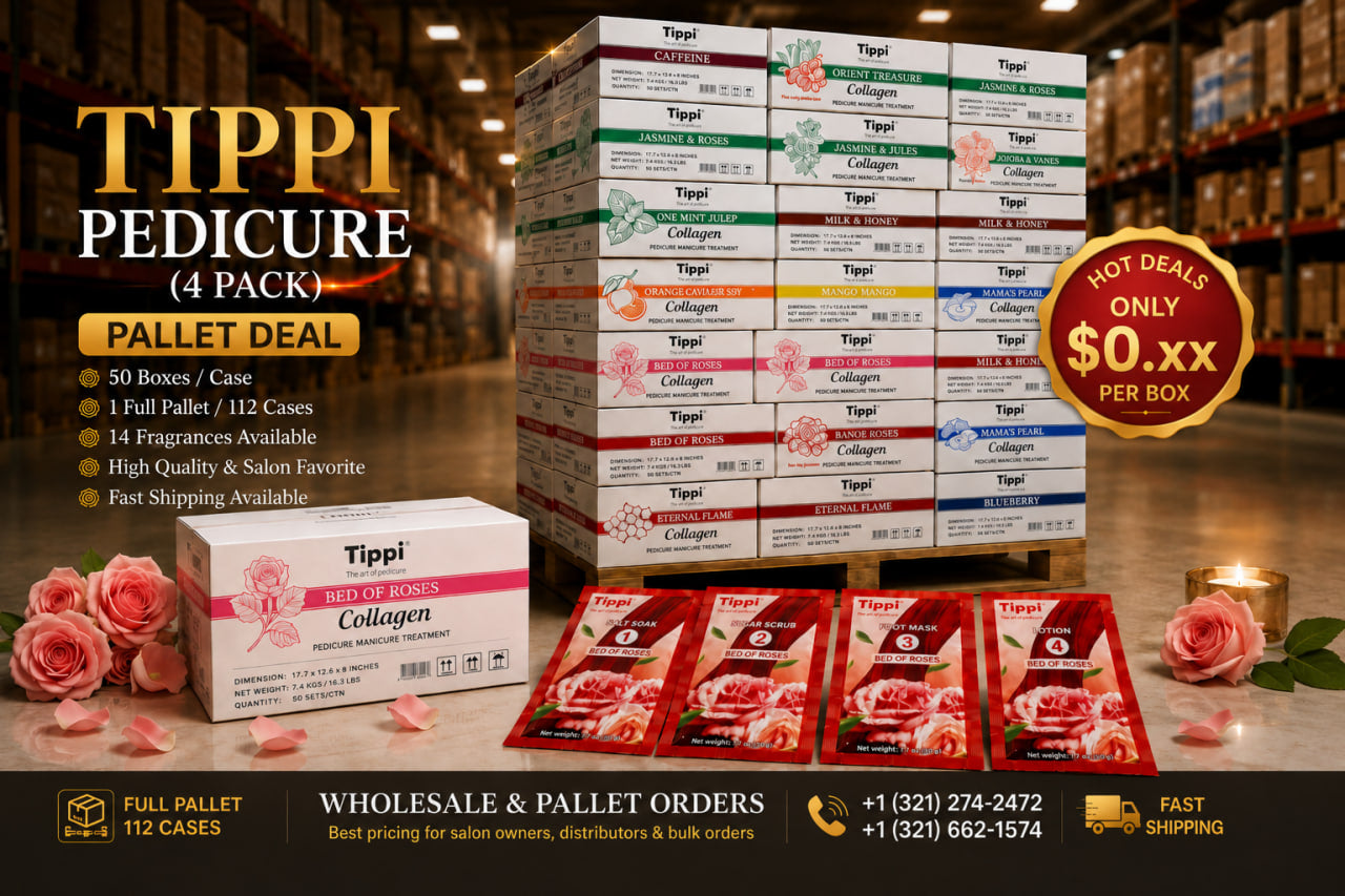 Tippi Collagen Pedi in a Box 4in1 sample combo of 14 scents