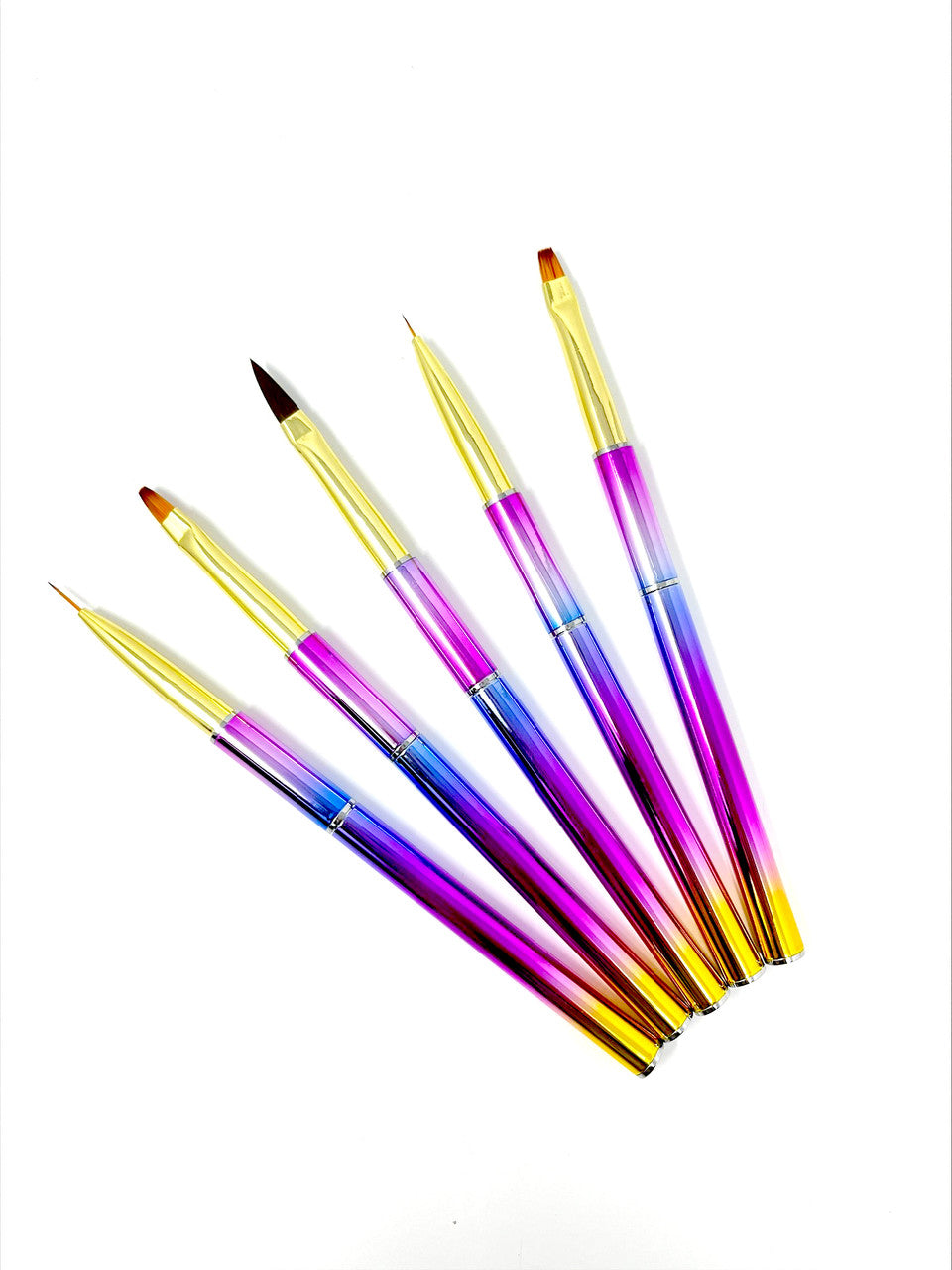Nail Art Brush With Cap GB1004 (Set of 5)