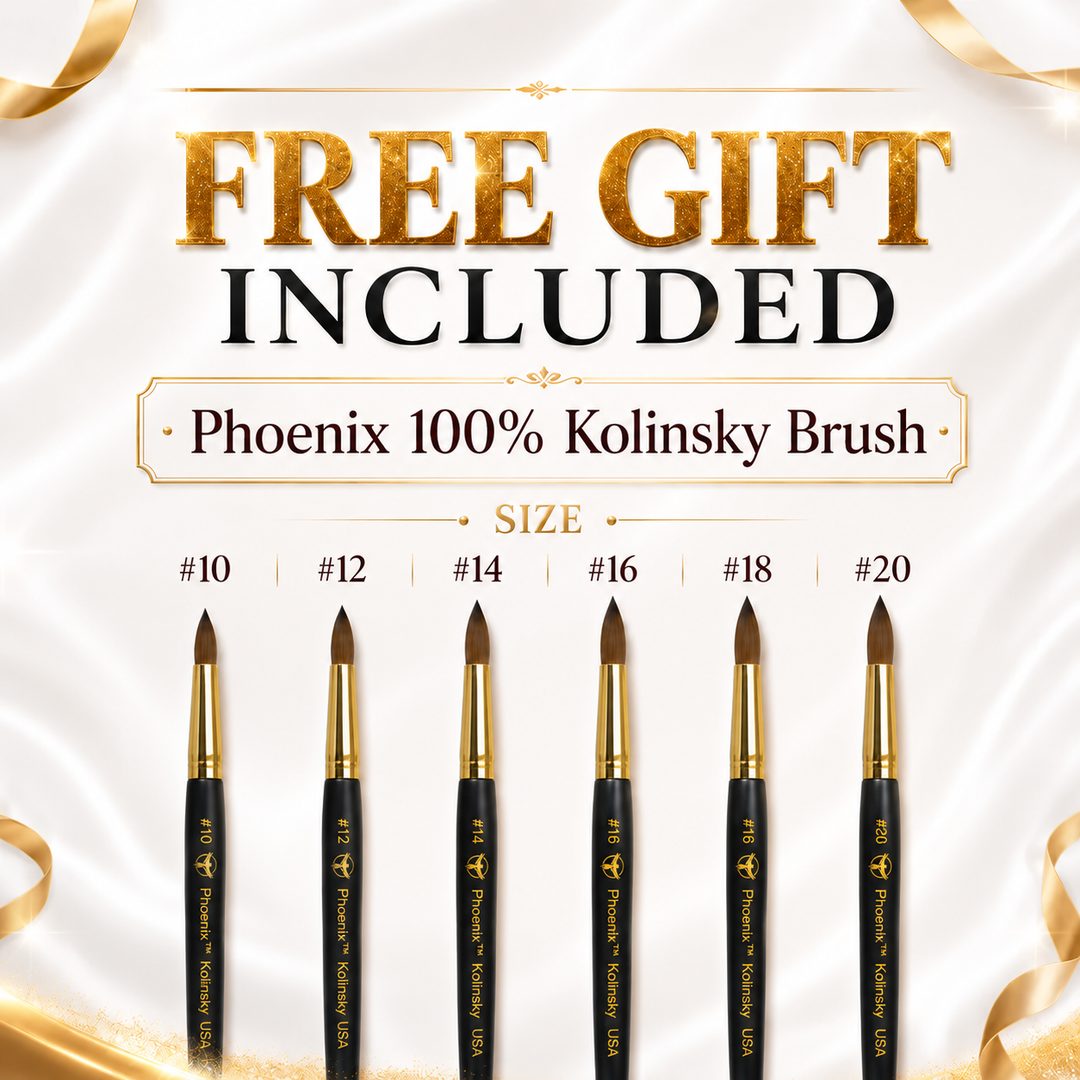 Phoenix SHEER Dip & Acrylic Powder Collection 24 Colors - Free 1 Color Book + Vali - FREE Acrylic Brush PHOENIX  - LIMITED TIME ONLY