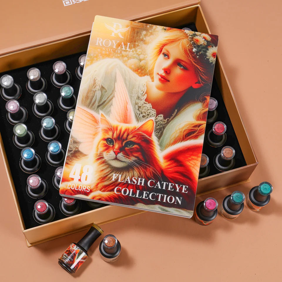 ROYAL FLASH CAT EYE COLLECTION 48 COLORS + FREE 1 CHROME POWDER