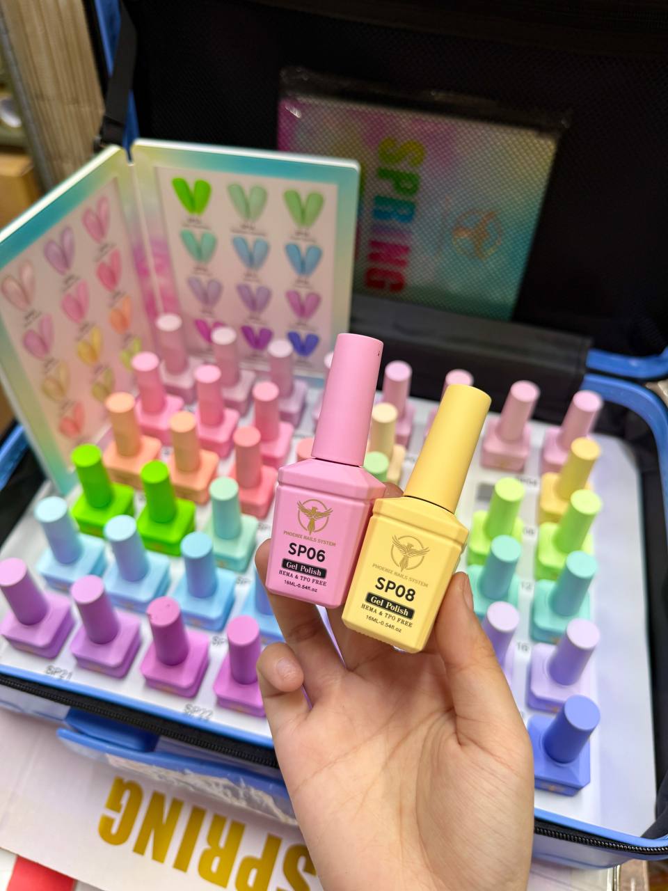 Phoenix Spring Gel Collection 24 Colors - Free Extra 24 Gels + 1 Color Book + Vali + FREE Mica Holder Rack - LIMITED TIME ONLY