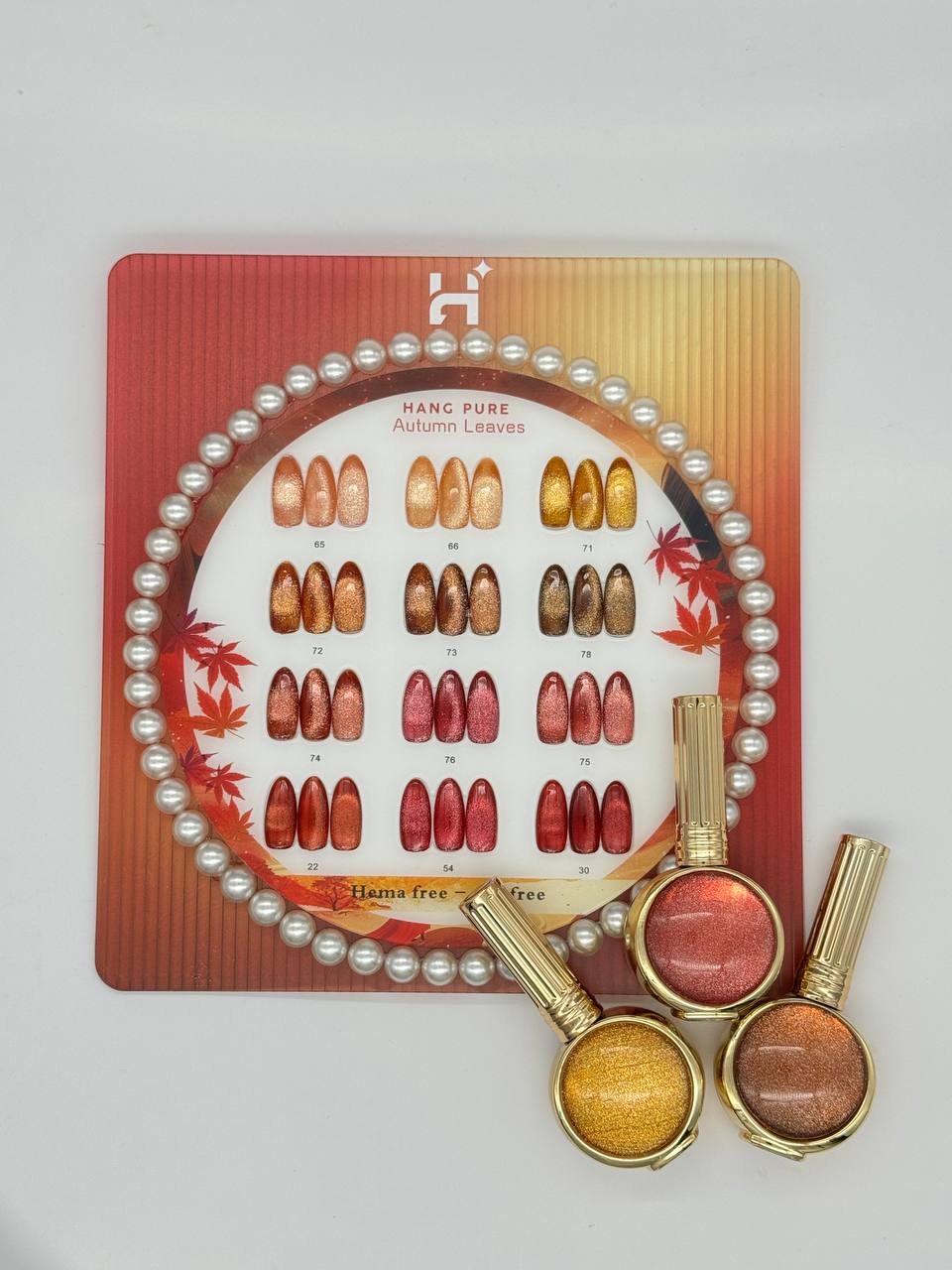COMBO 200 HANG Fragrance Cuticle Oil Made in USA + Free 1 Set Cat Eye 12 Colors (Options) + Free Paper Rack