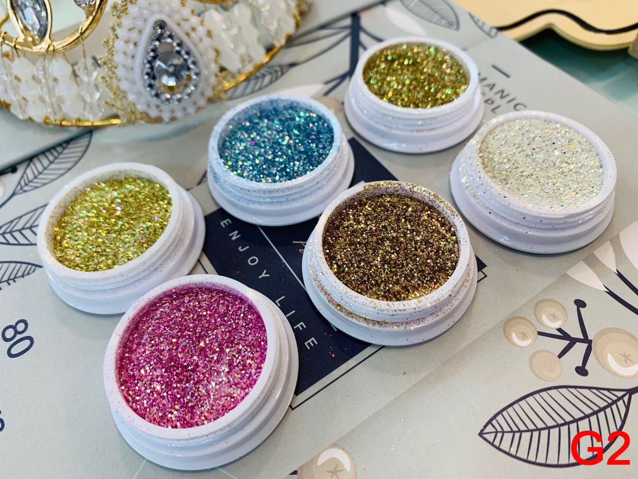 Glitter Nail Art (set of 6)