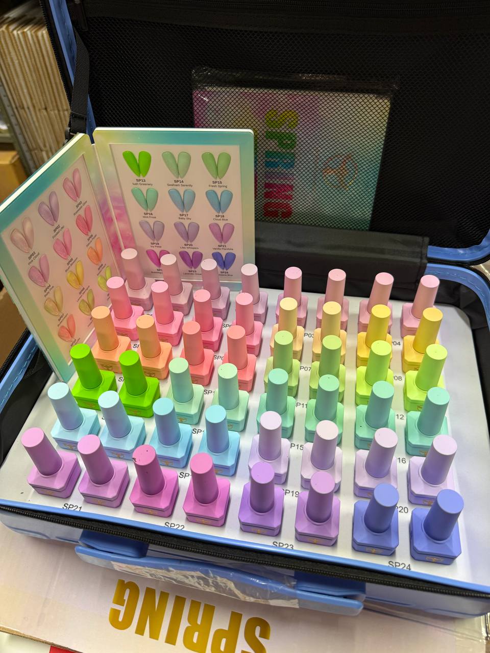 Phoenix Spring Gel Collection 24 Colors - Free Extra 24 Gels + 1 Color Book + Vali + FREE Mica Holder Rack - LIMITED TIME ONLY