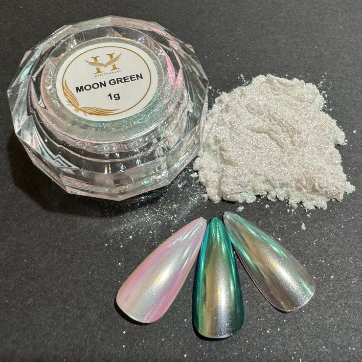 HANG Chrome Effects Powder - Moony Green White Pearl #12 1G