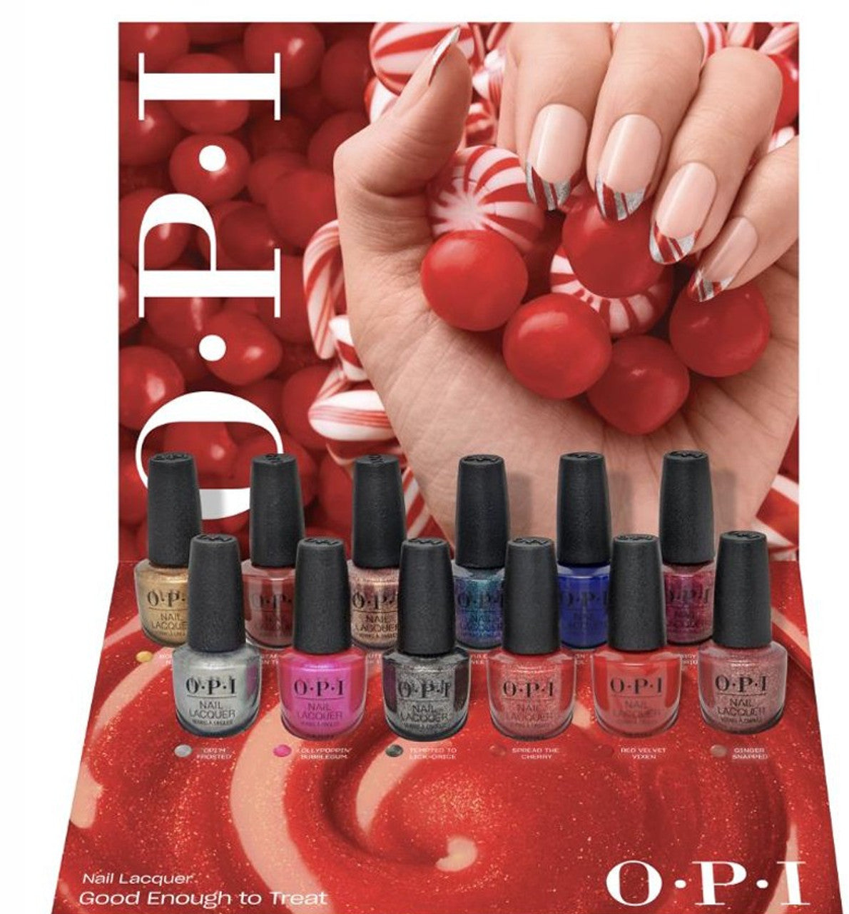 OPI Nail Lacquer Holiday 2025 Good Enough to Treat Collection - 12PC Vac Tray Display HRS32