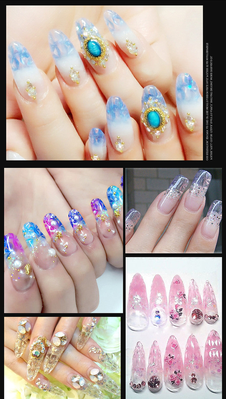 Glaze Clear Nail Tip 10 Sizes ( Box of 60 Tips )