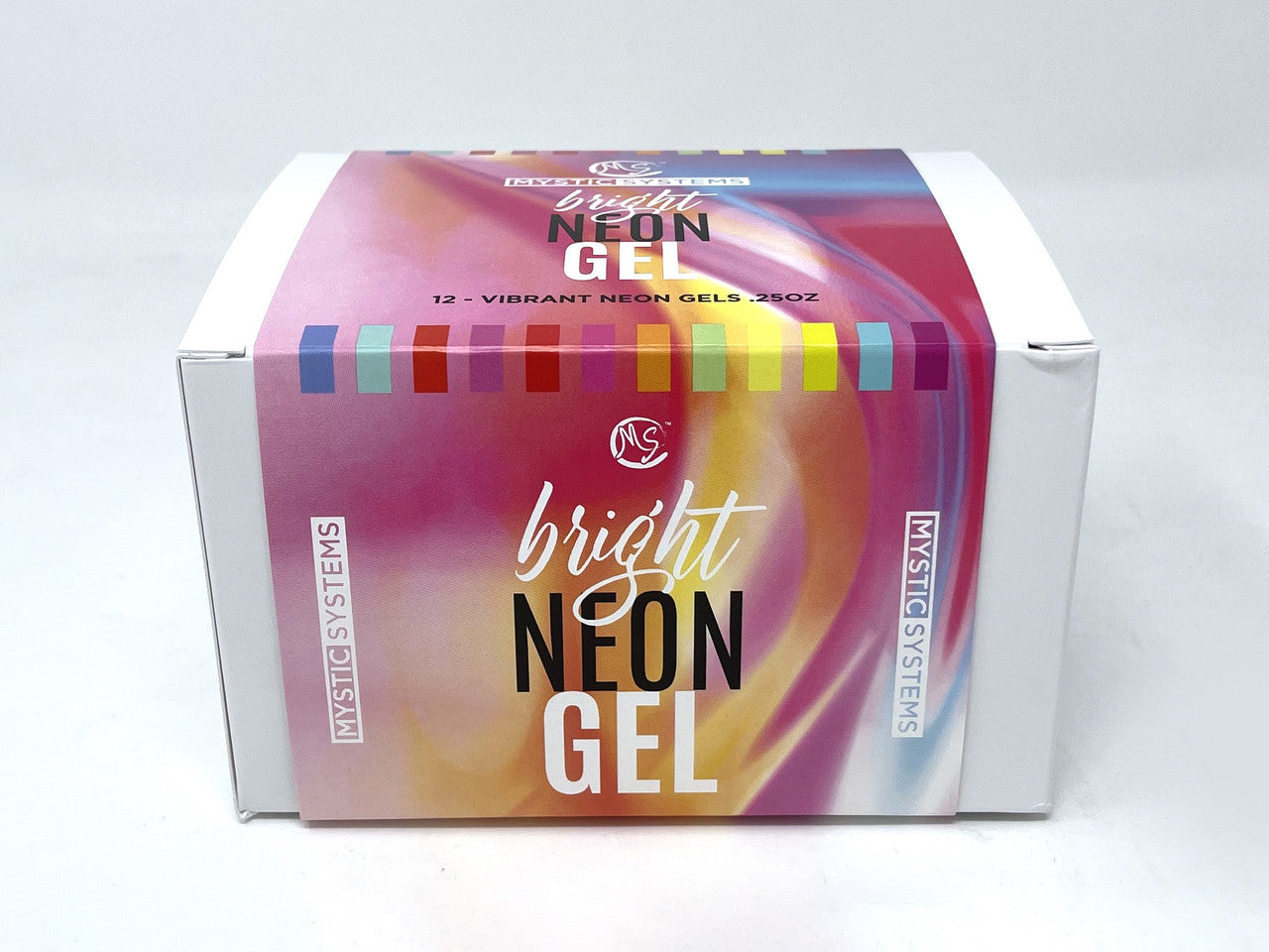 MS Bright Neon Gel 0.25oz ( Set of 12 Colors ) + Free Sample Tip