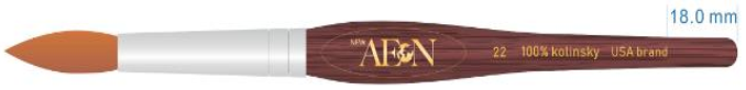 Aeon Kolinsky Acrylic Nail Brush (Round) #22