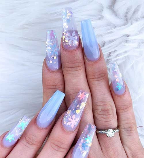 46# - Nail Sequin Snow (set of 6)