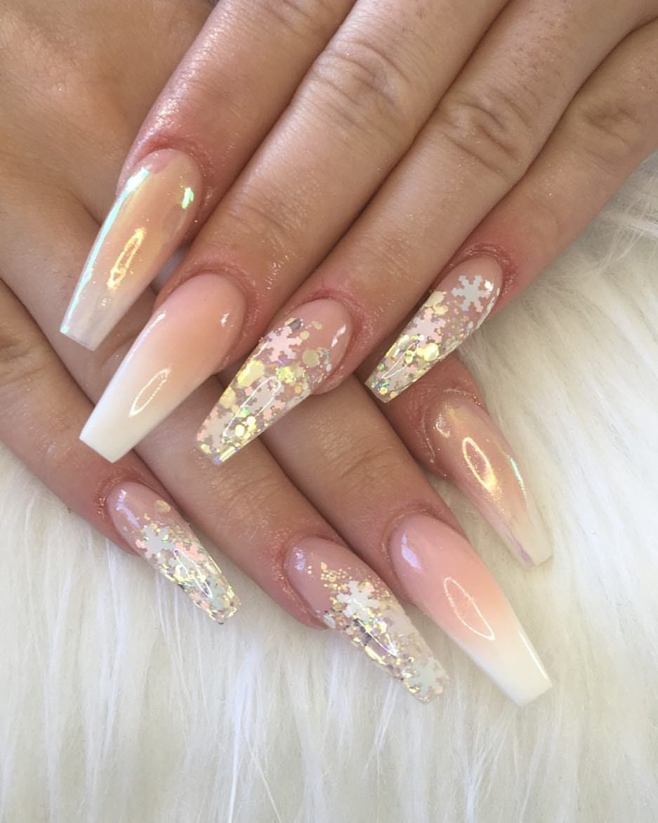 46# - Nail Sequin Snow (set of 6)