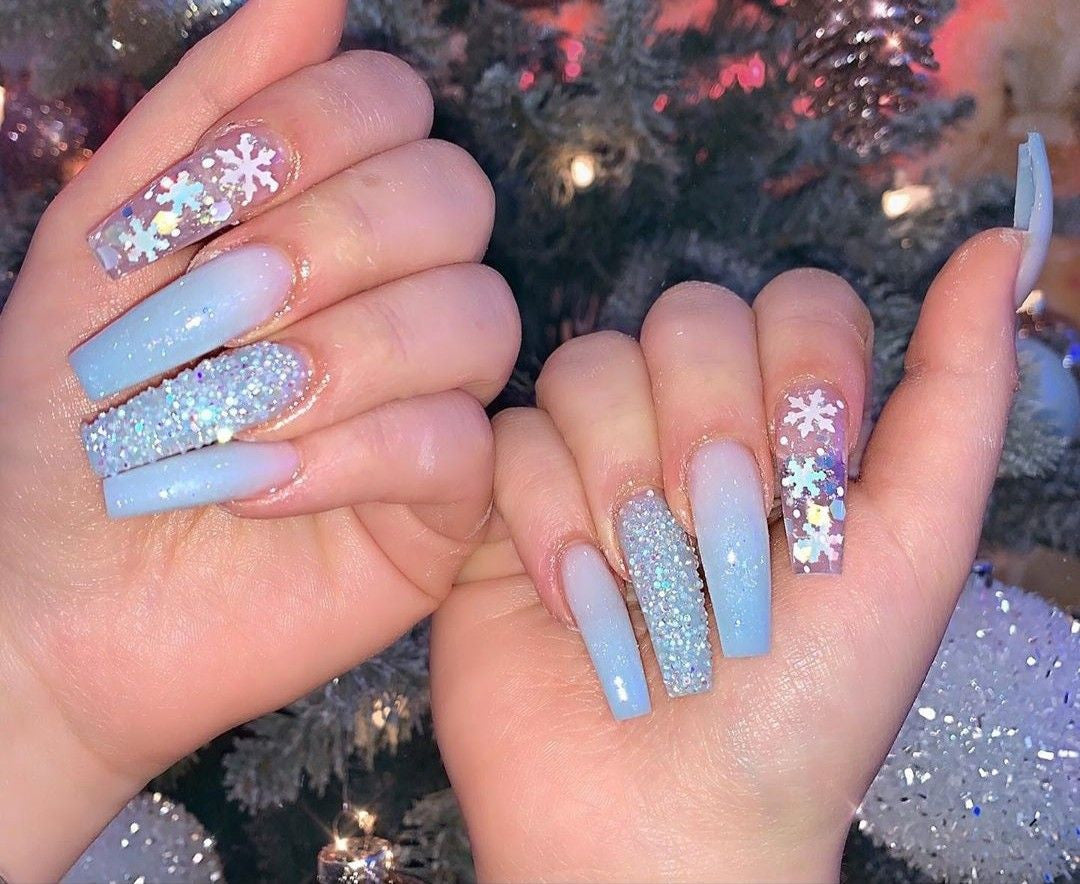 46# - Nail Sequin Snow (set of 6)