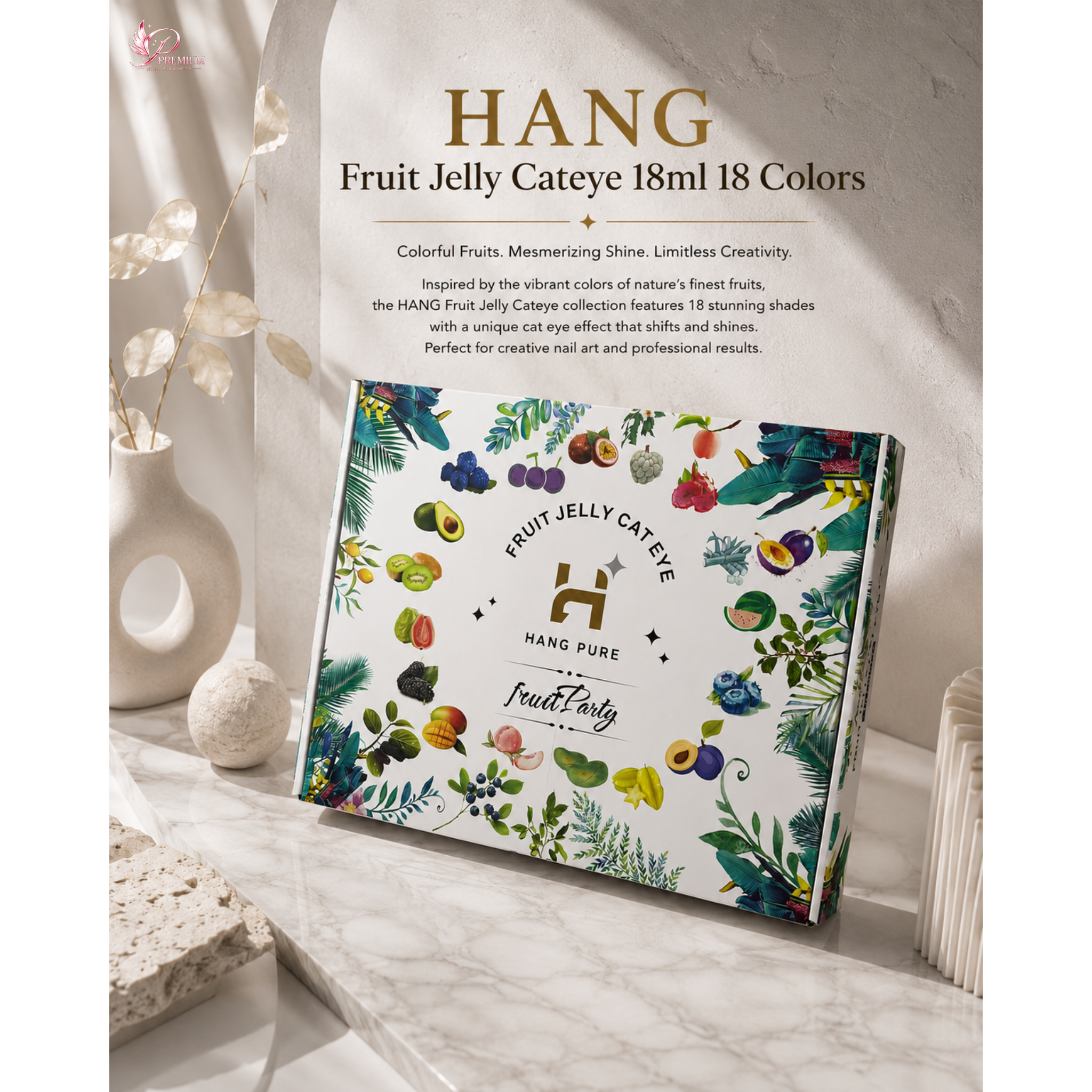 HANG Fruit Jelly Cateye 18ml 18 Colors