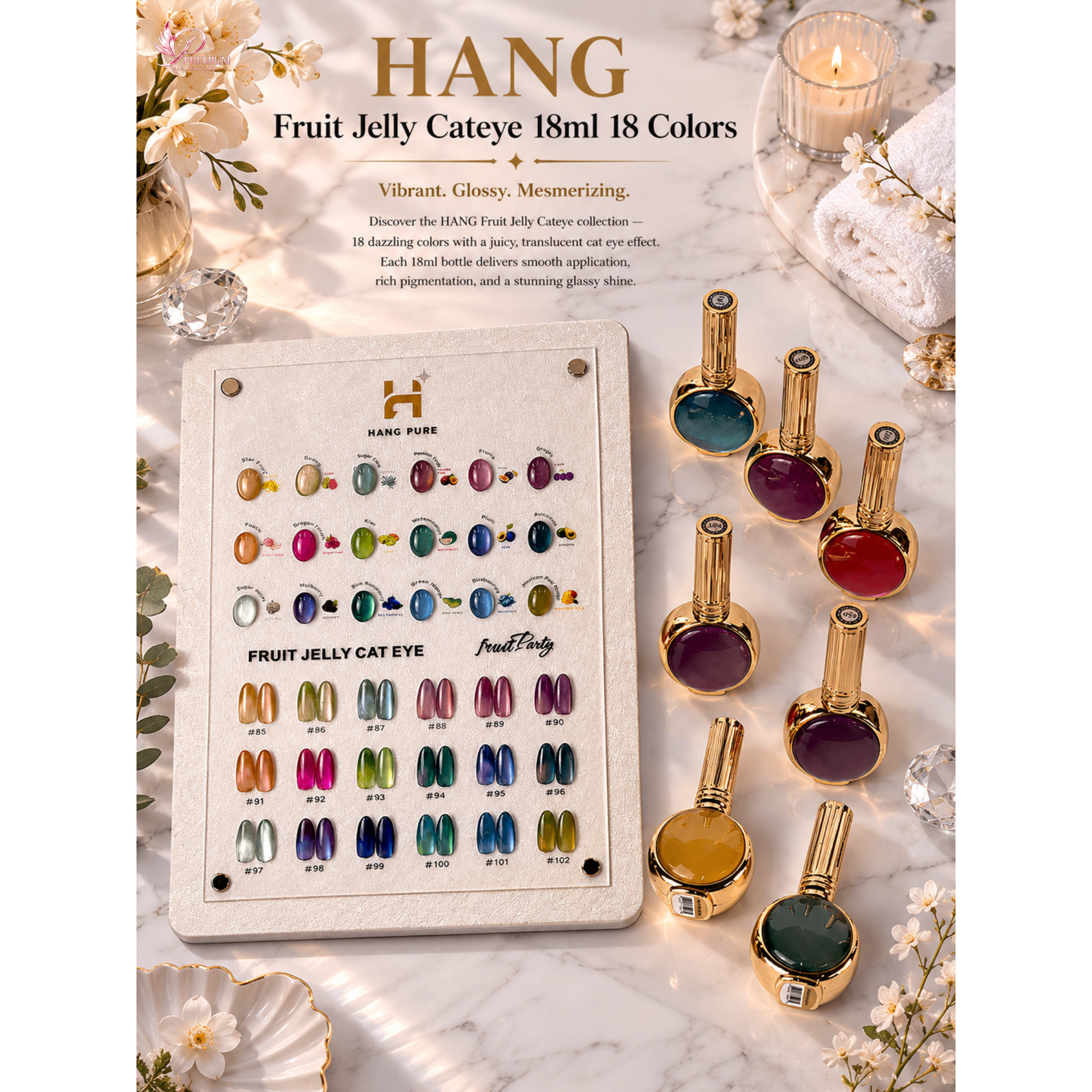 HANG Fruit Jelly Cateye 18ml 18 Colors