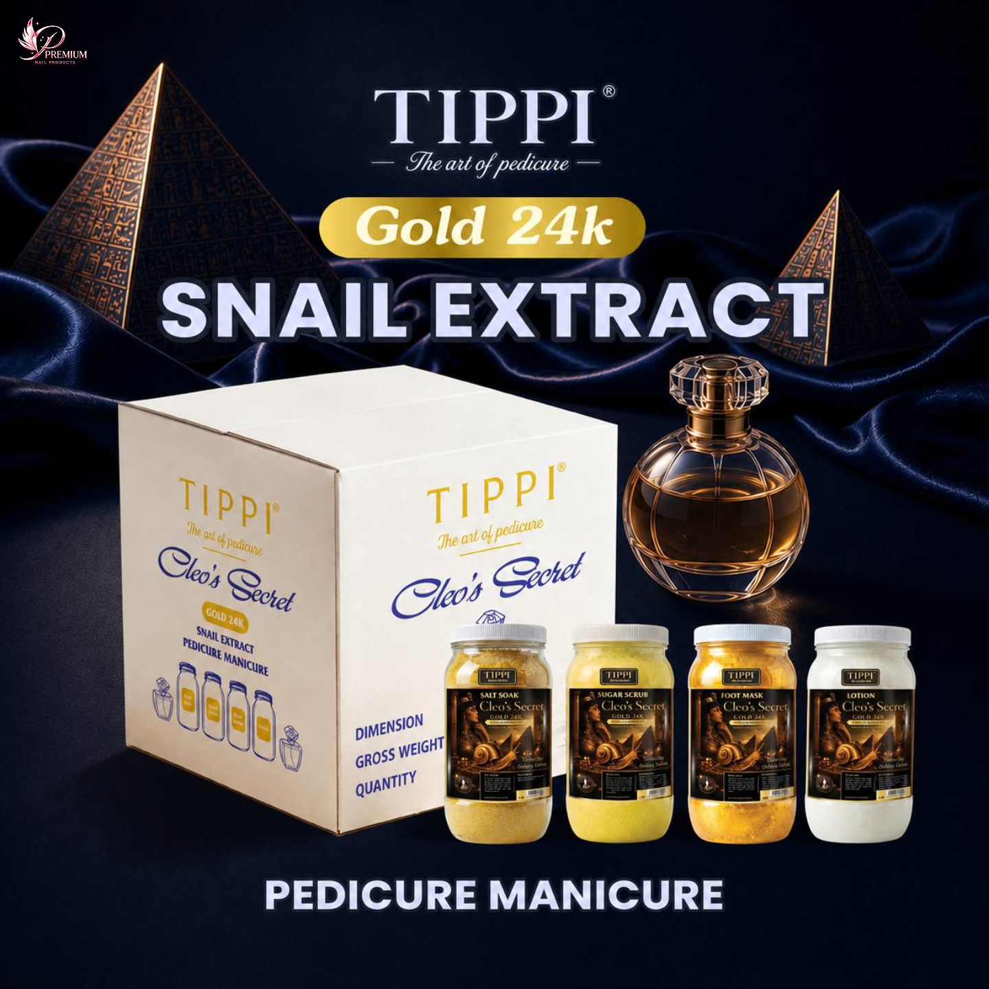 TIPPI Gold 24K Snail Extract 4-Step Pedicure – Cleo's Secret Scent