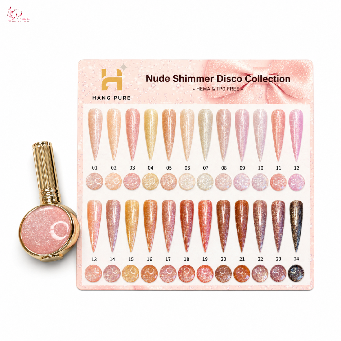 HANG Nude Shimmer Disco Collection 24 Colors (01-24)