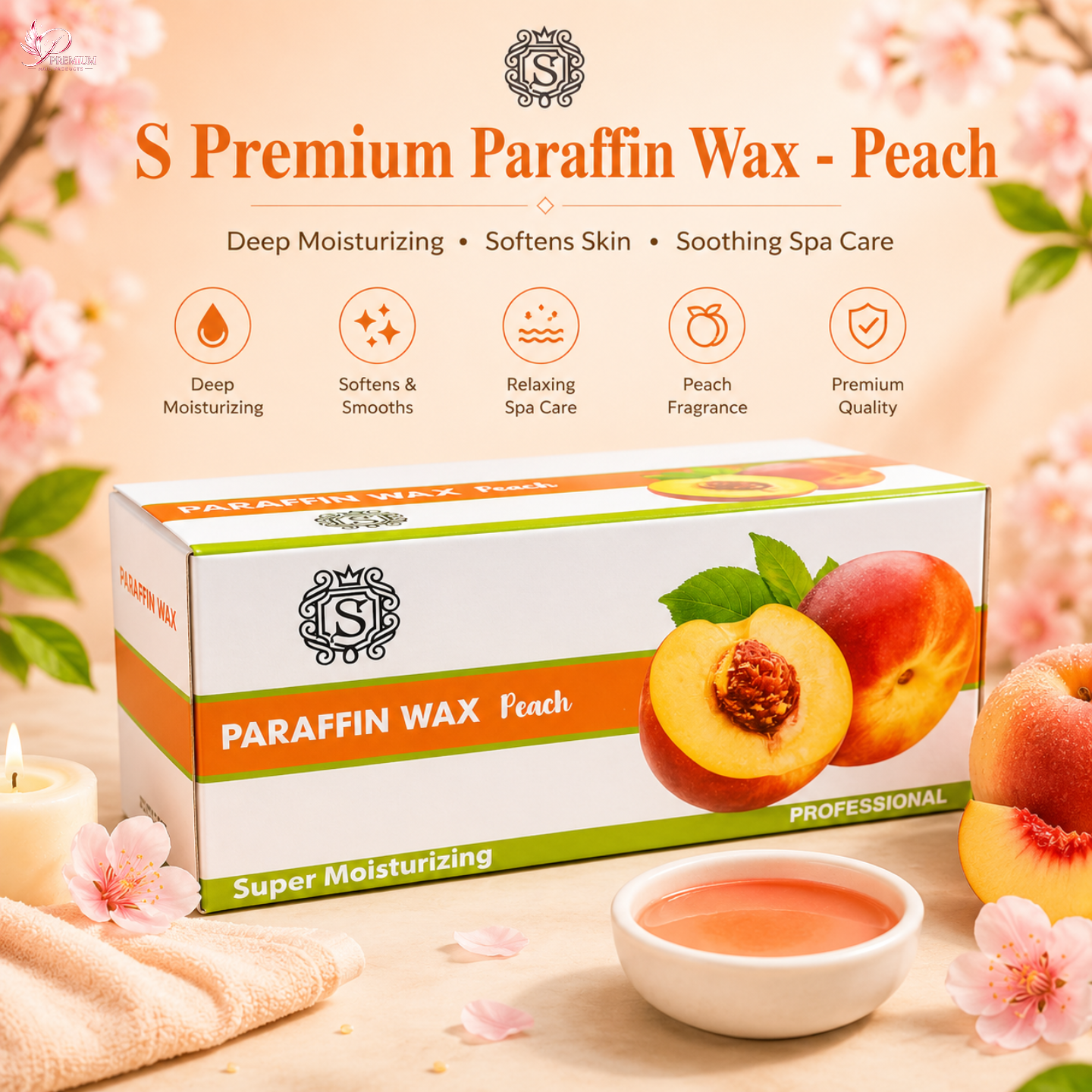 S Premium Paraffin Wax - Peach