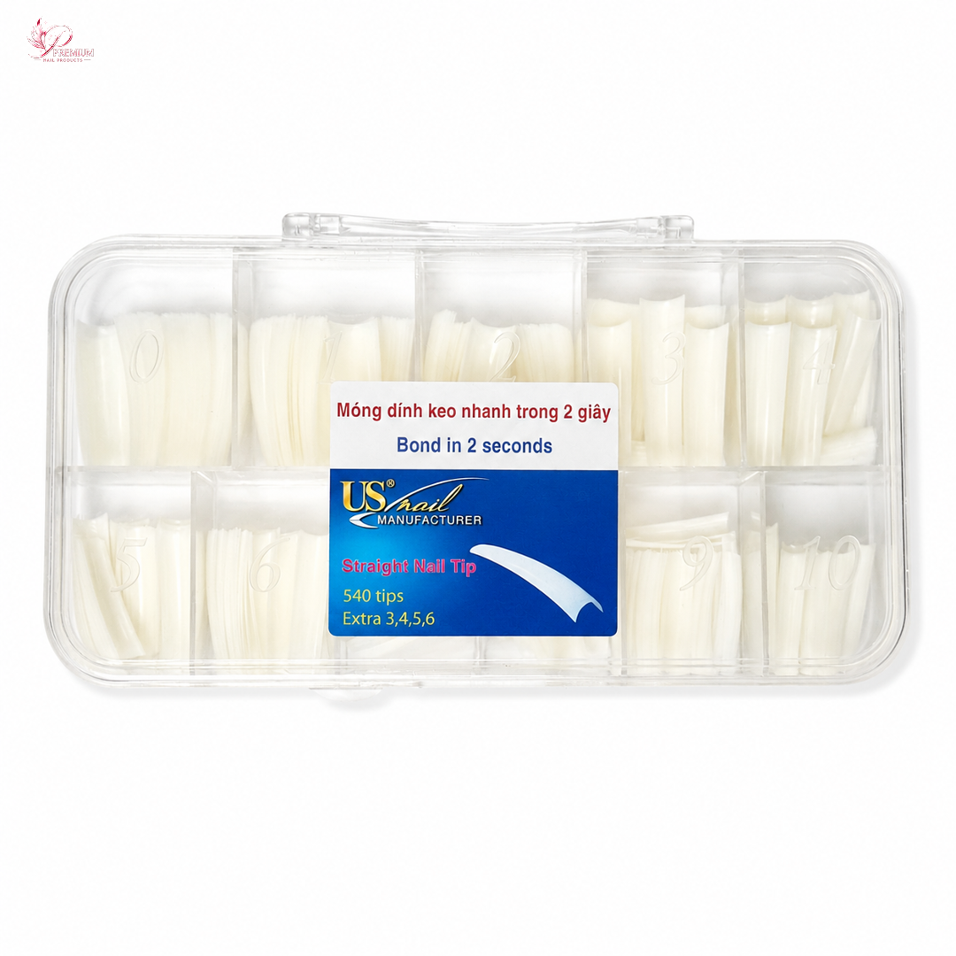 USN - Straight Natural Nail Tips Refill