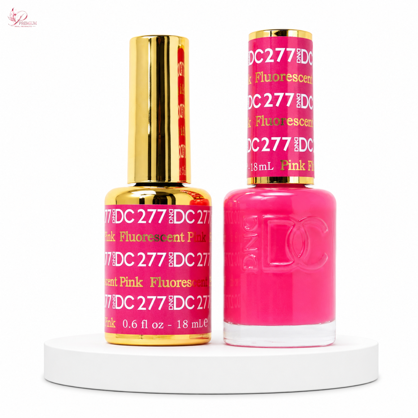 DND DC Duo Gel #277 FLUORESCENT PINK