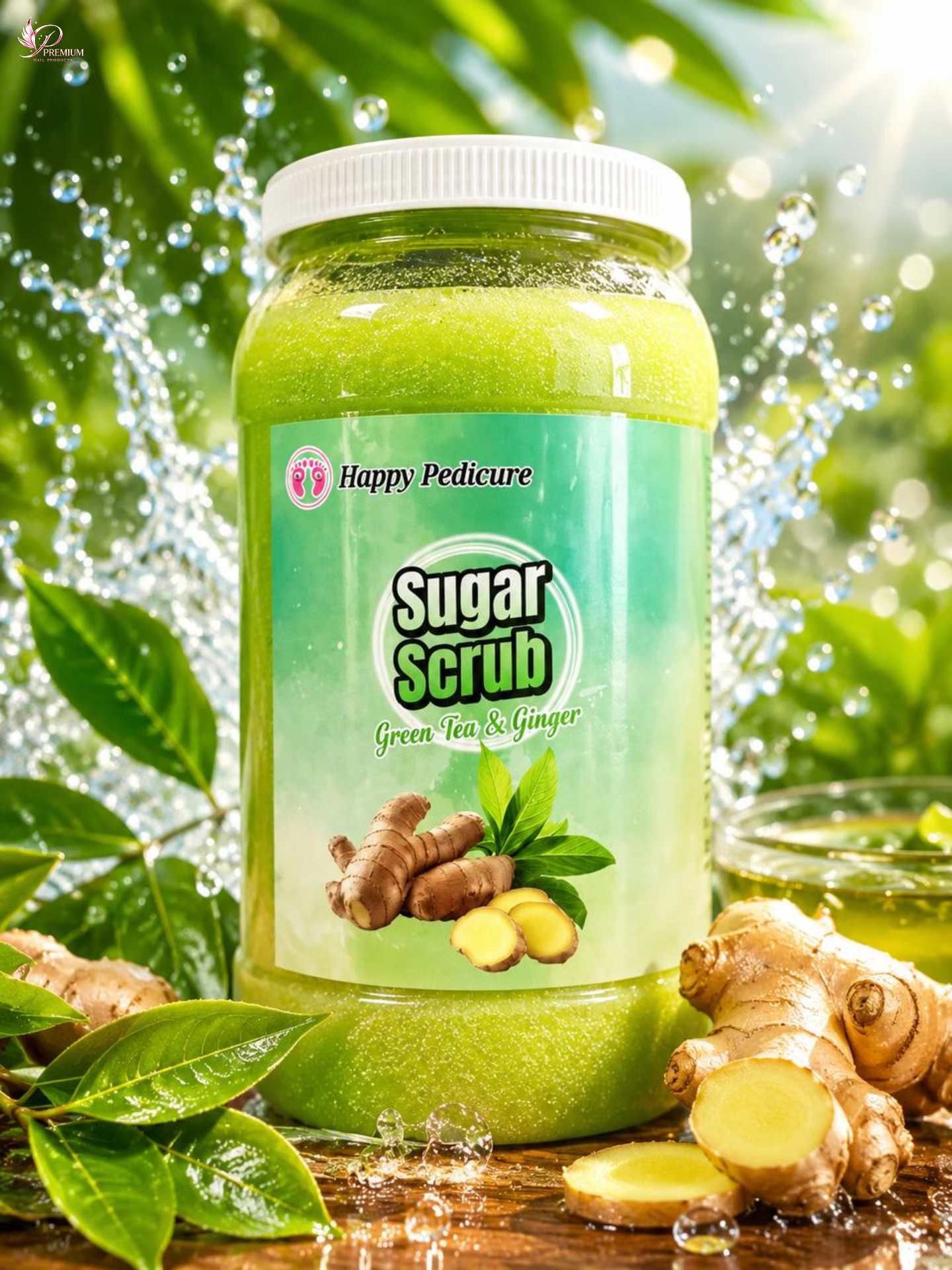 Happy Pedicure Sugar Scrub Gal - Grean Tea & Ginger