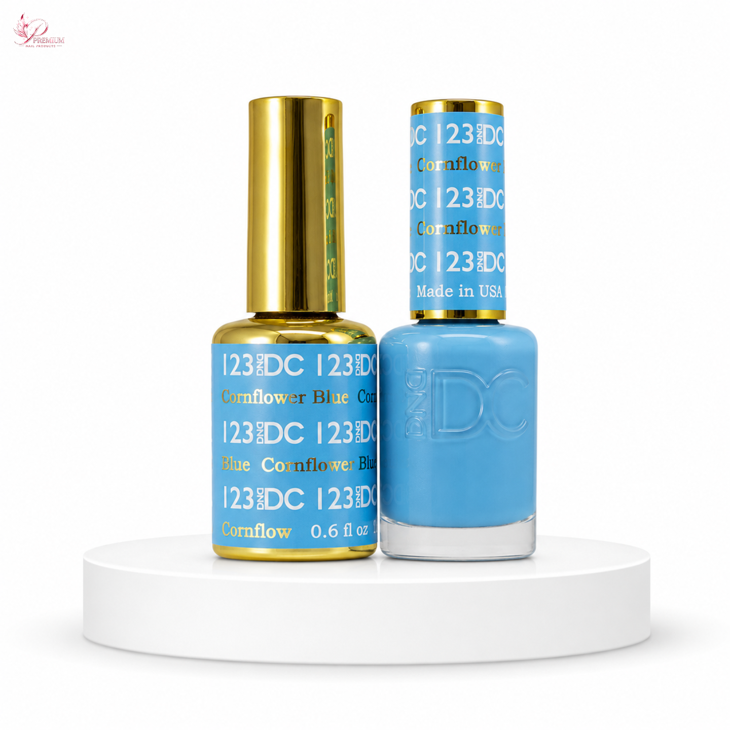 DND DC Duo Gel #123 CORNFLOWER BLUE