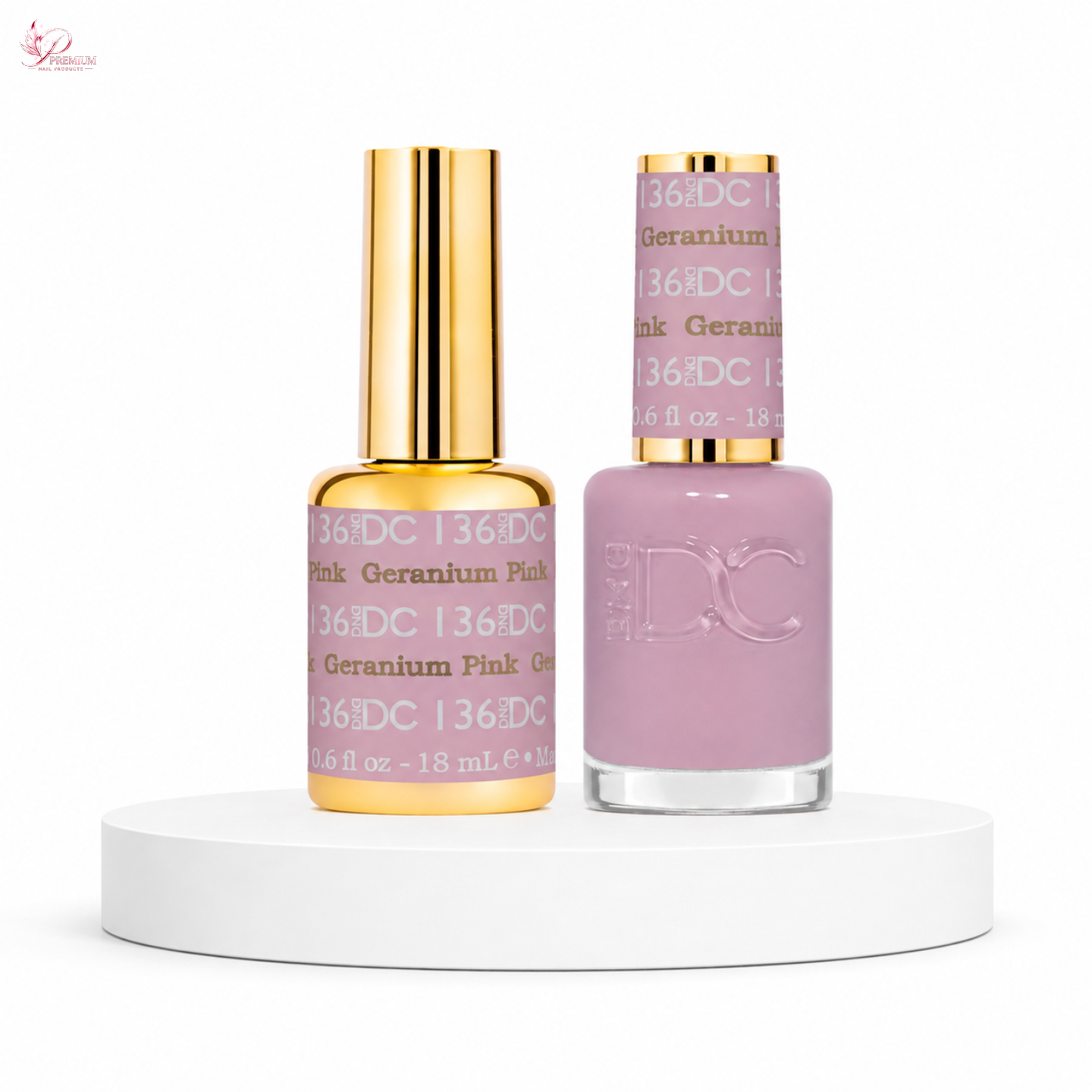 DND DC Duo Gel #136 GERANIUM PINK