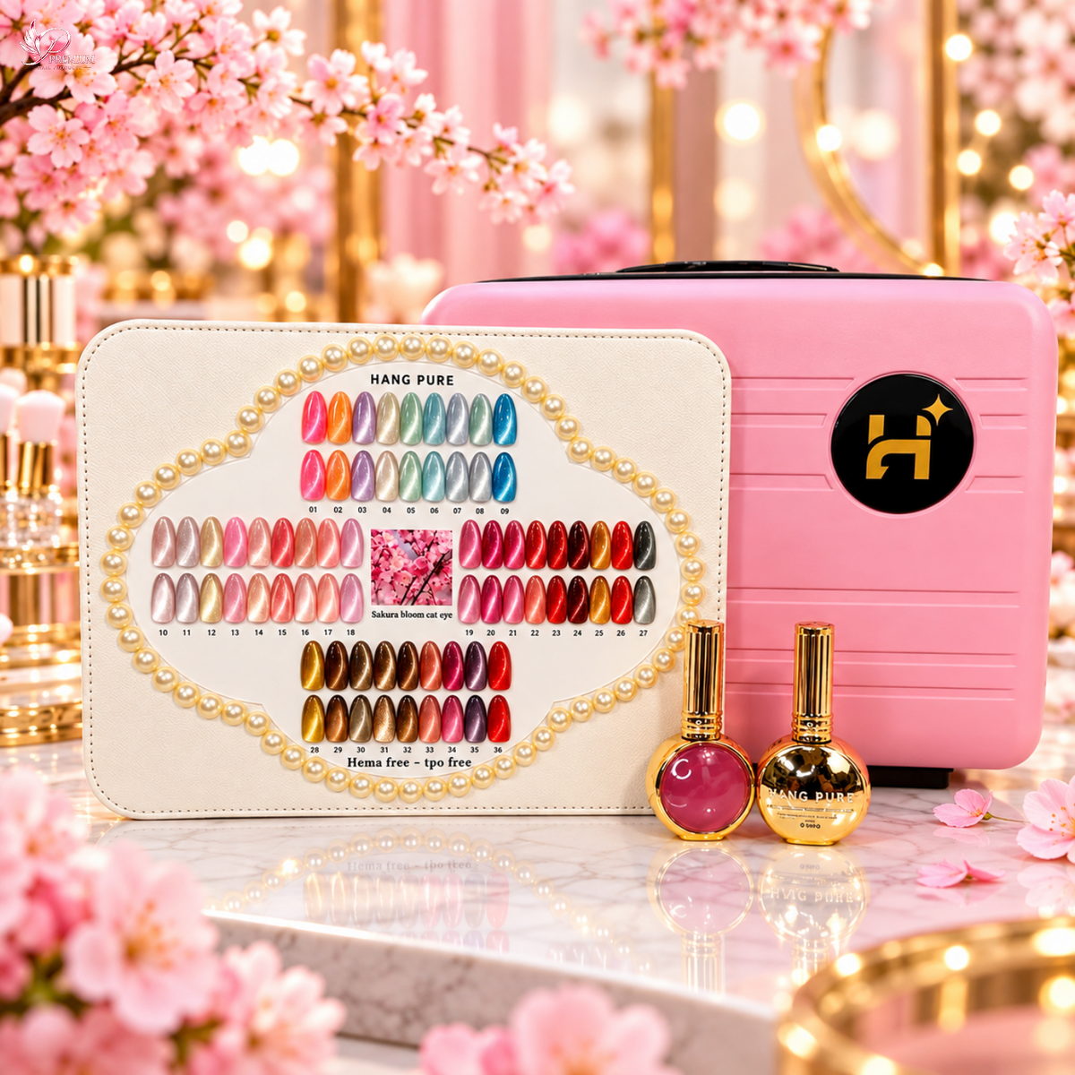 HANG SAKURA BLOOM CATEYE 36 COLORS - FREE 1 MAGENT + VALI