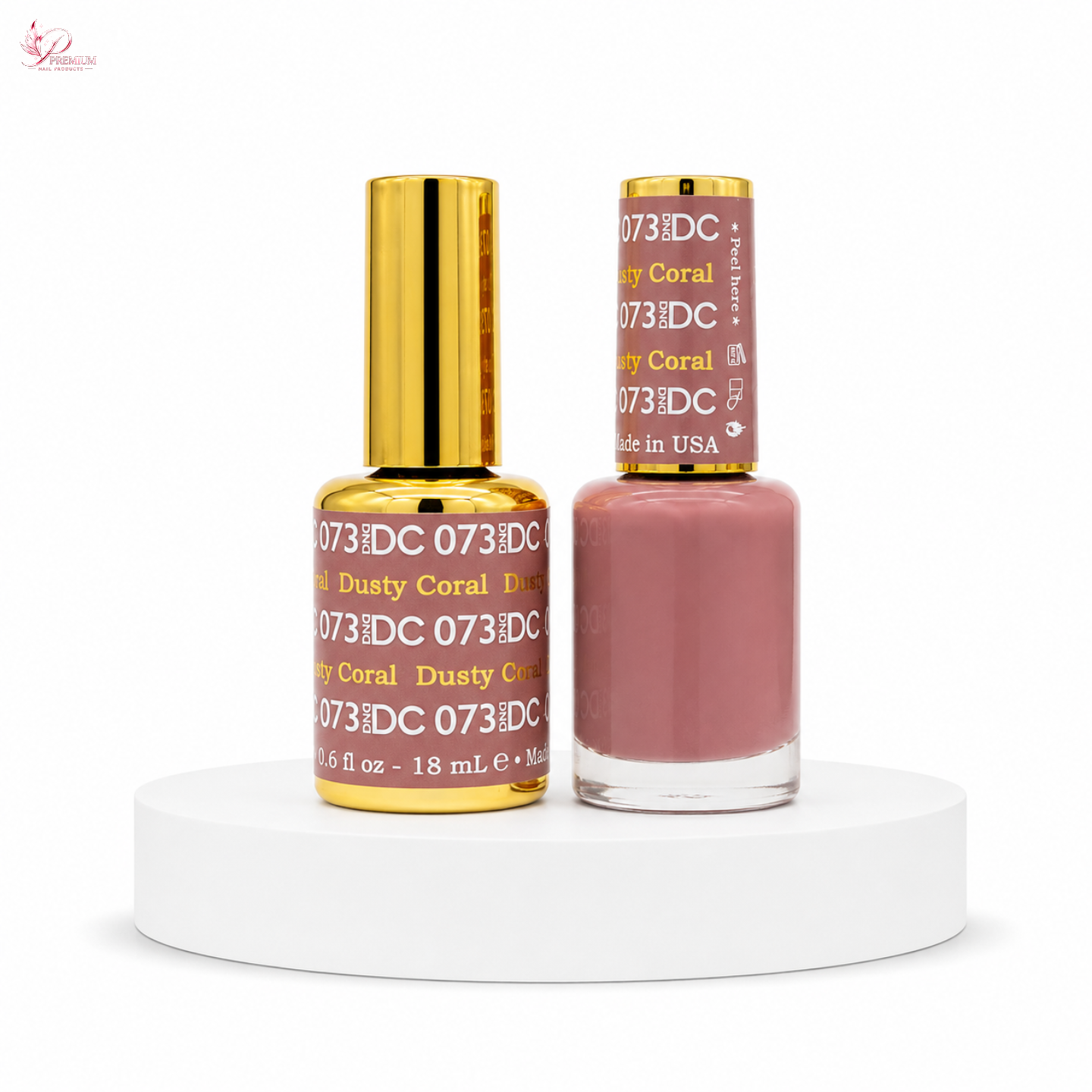 DND DC Duo Gel #073 DUSTY CORAL