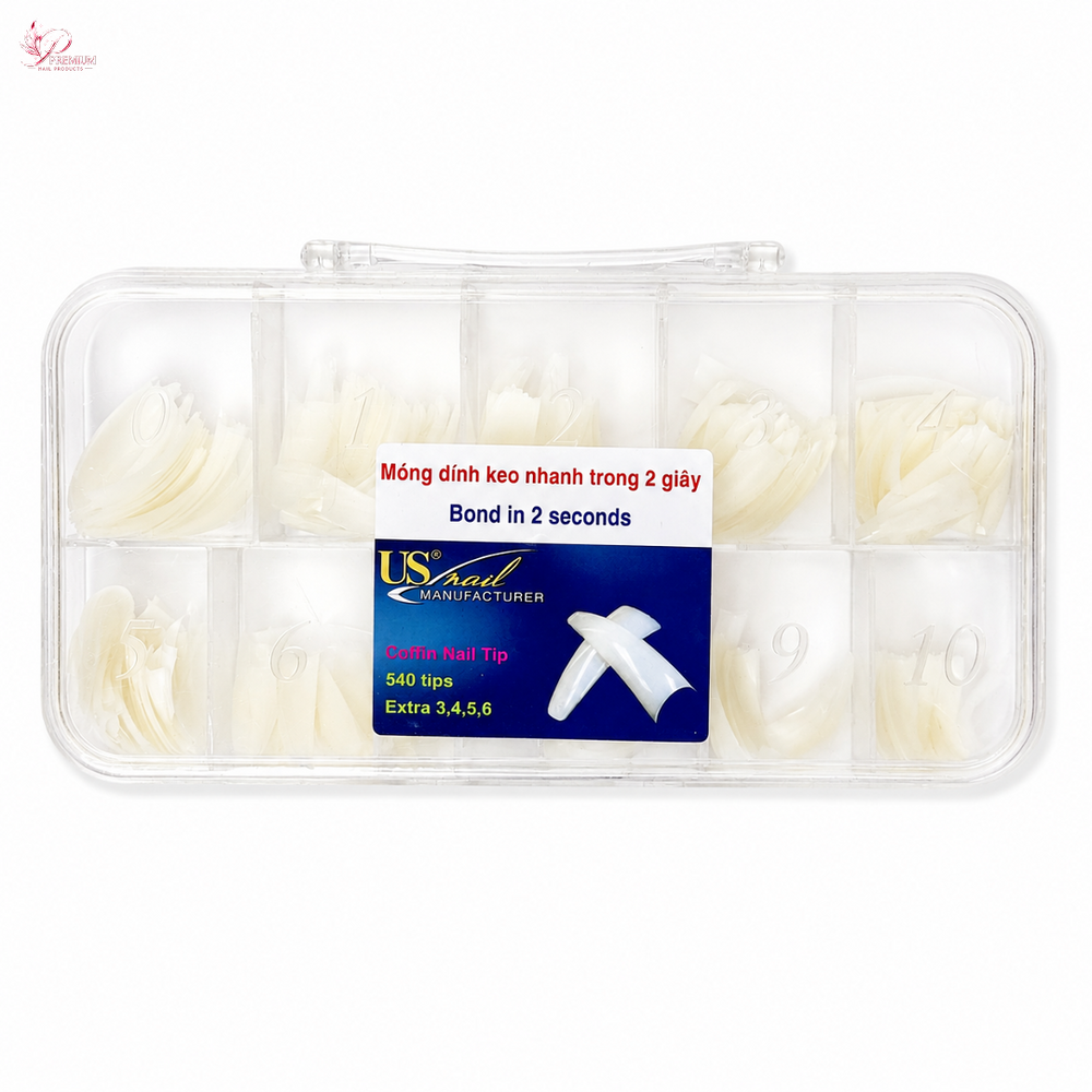 USN - Coffin Natural Nail Tips Refill