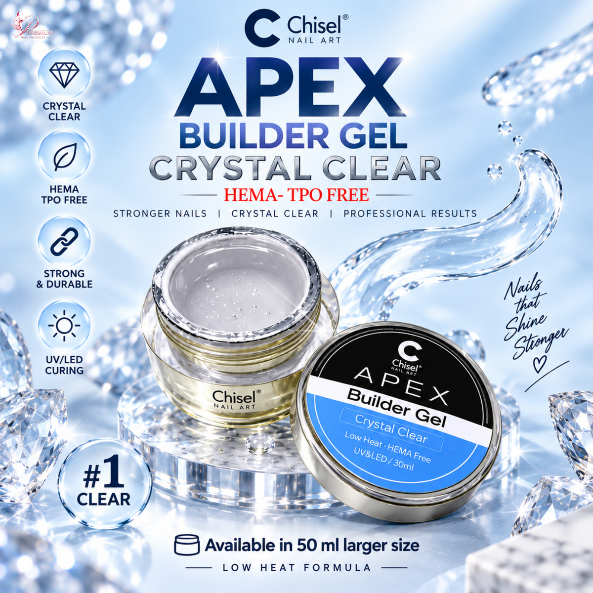 CHISEL Apex Builder Gel Hema TPO Free - 50ml